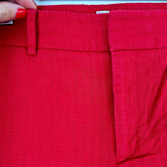 Club Monaco Red Ankle Cropped Pants - Picture 2 of 6
